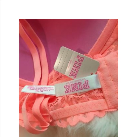 PINK Victoria's Secret Bralette Bra M Padded NWT - Picture 3 of 4